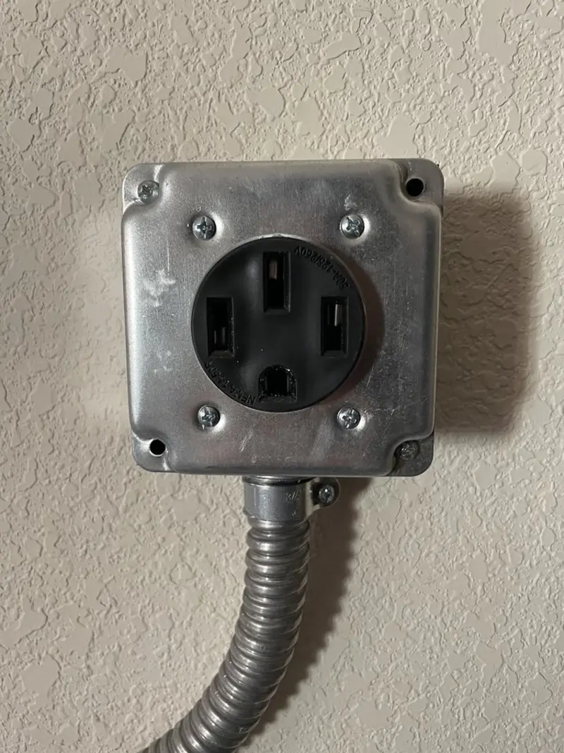 NEMA 14-50 outlet installed for Smart Home Electrical in Mineral Wells